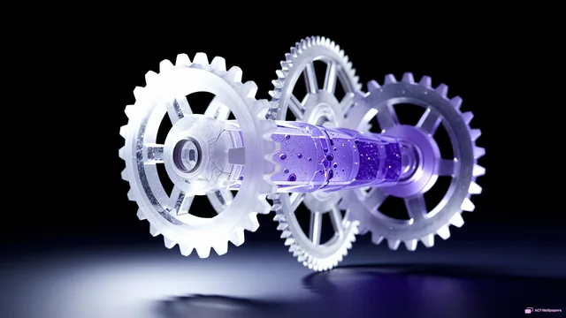 Crystal Clockwork Refraction — Crystal machines 4K wallpaper
