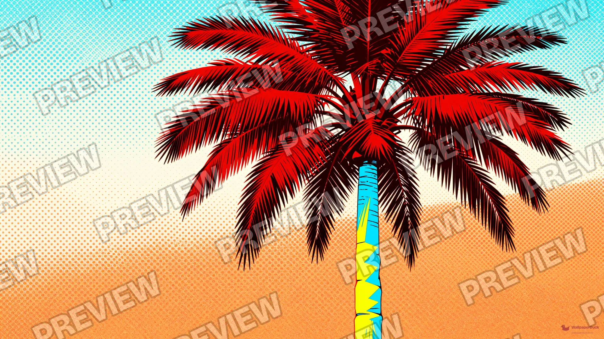 Fractured Palm Pop — Retro pop art 4K wallpaper