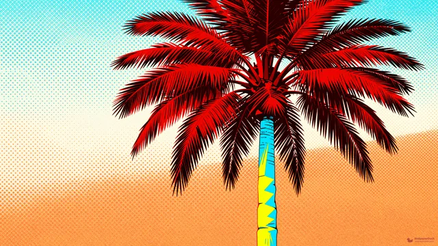 Fractured Palm Pop — Retro pop art 4K wallpaper
