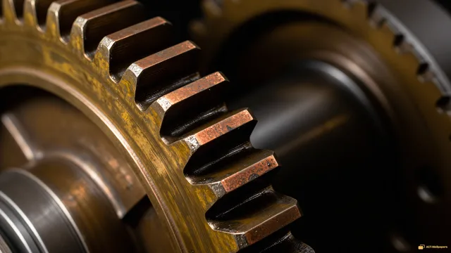 Brass Gear Macro — Macro mechanics 4K wallpaper