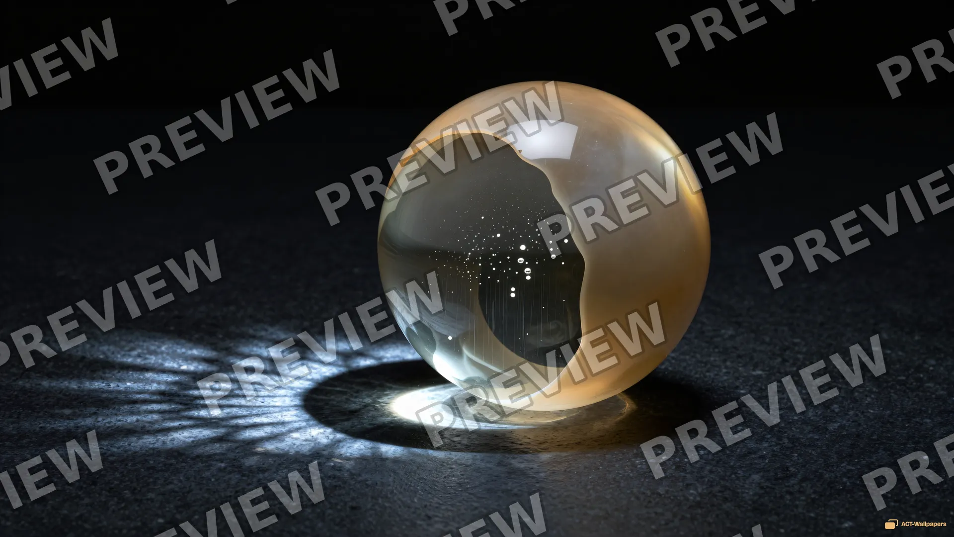Hollow Glass Sphere Study — Glass sculpture 4K wallpaper
