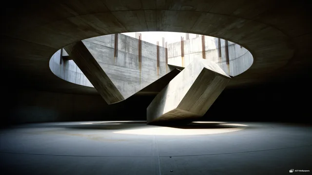 Brutalist Cell Interior — Brutalist cell 4K wallpaper