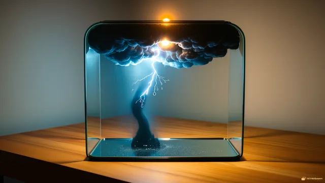 Inverted Glass Storm — Inverted storm terrarium 4K wallpaper