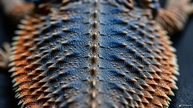 Dorsal Ridge Macro — Lizard scales 4K wallpaper