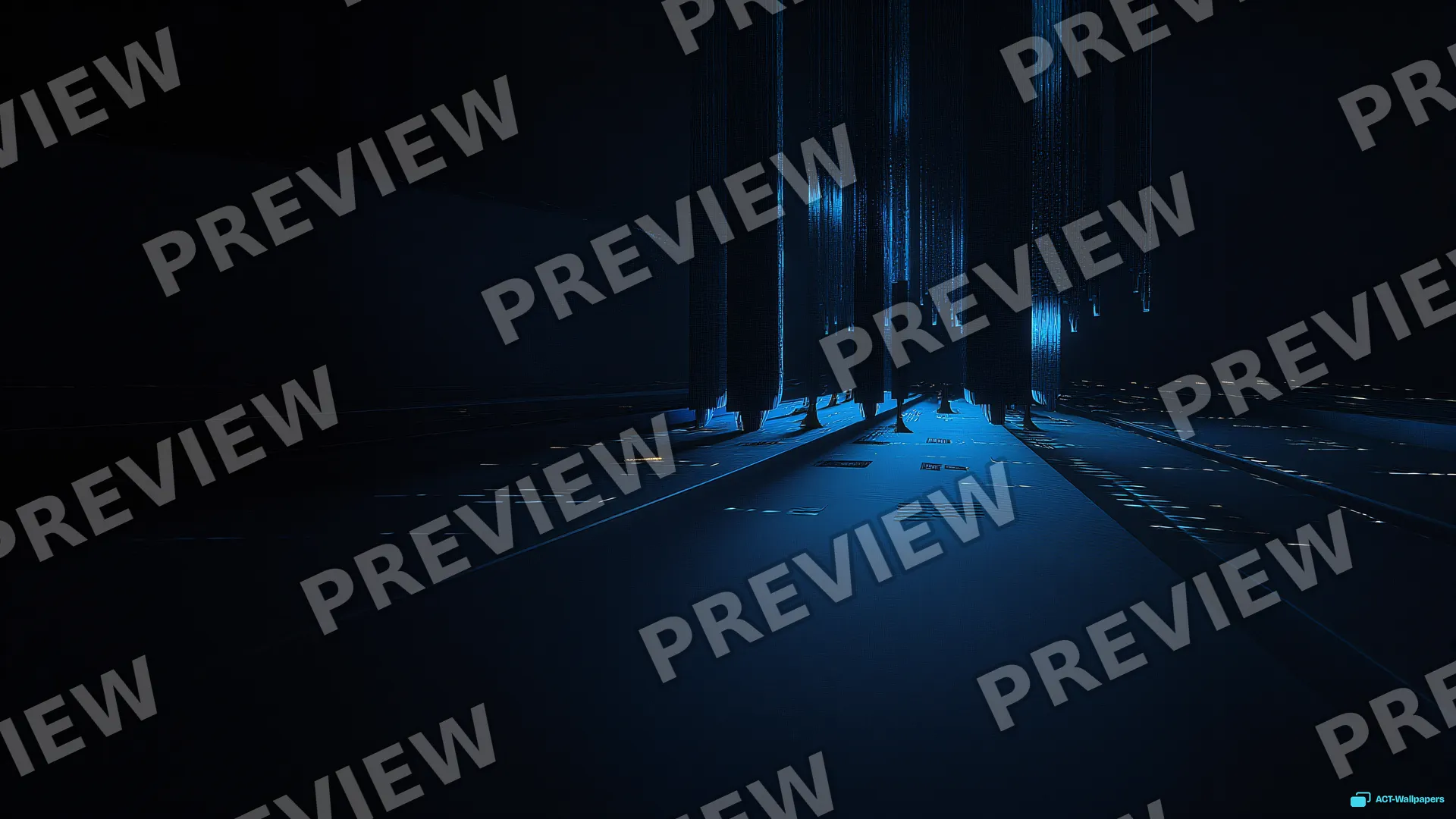 Fiber-Optic Cavern Mainframe — Sci-fi interiors 4K wallpaper