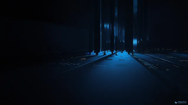Fiber-Optic Cavern Mainframe — Sci-fi interiors 4K wallpaper