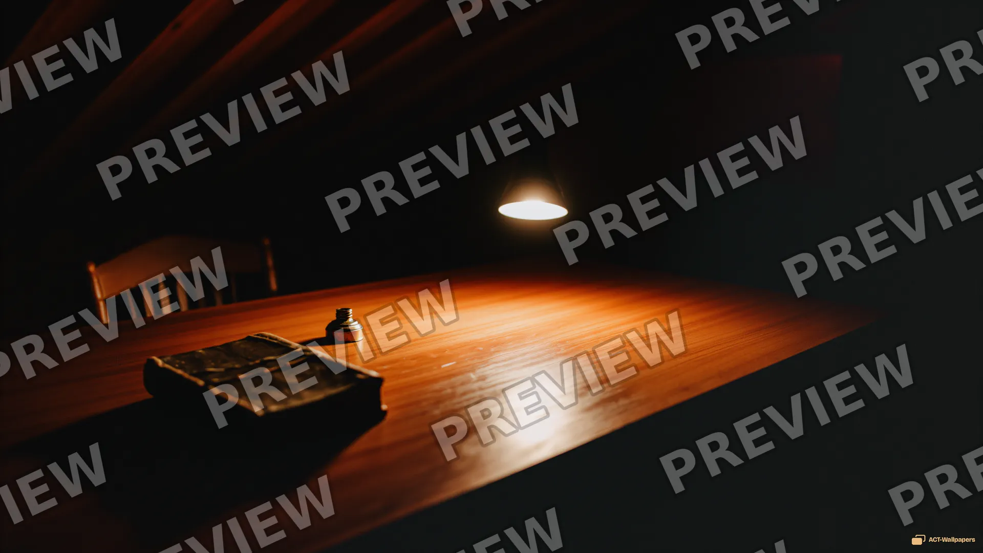 Attic Study Shadow — Dark interiors 4K wallpaper