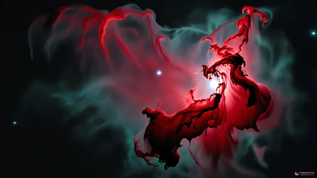 Crimson Dust Lanes — Cosmic & astrophotography 4K wallpaper