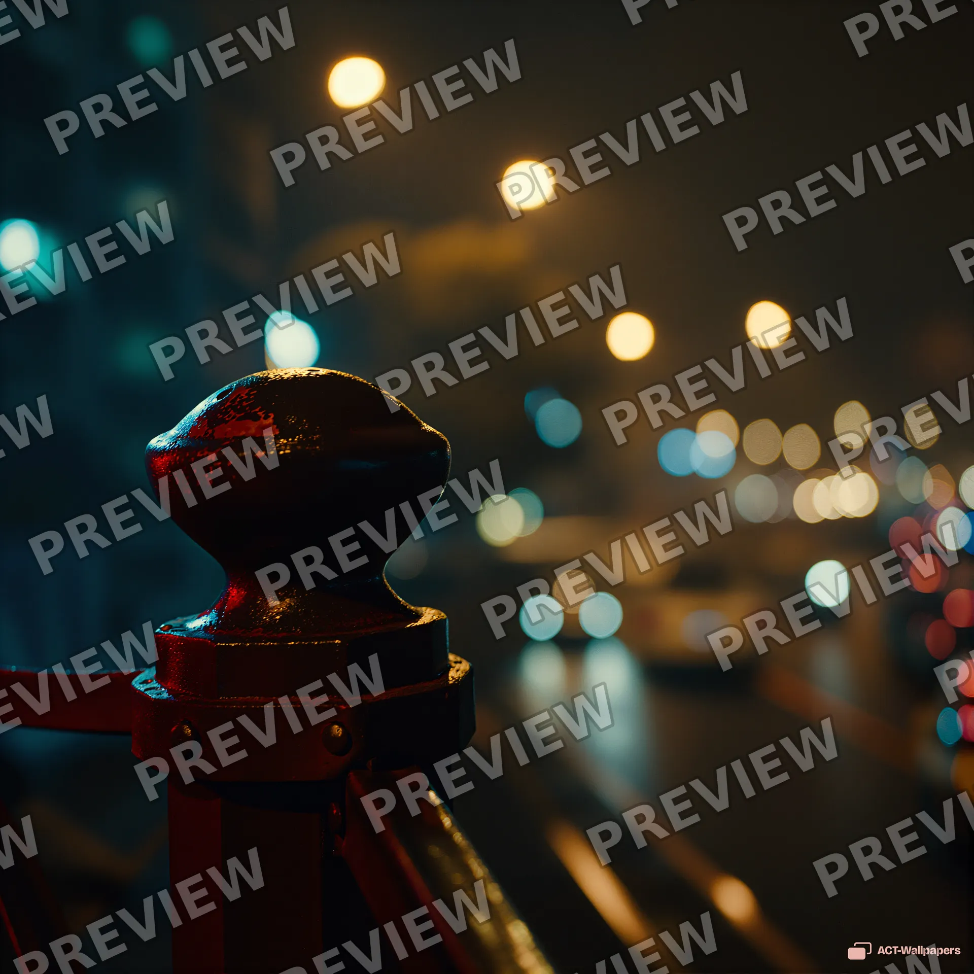 Rusted Iron Bokeh — Night city bokeh 4K wallpaper
