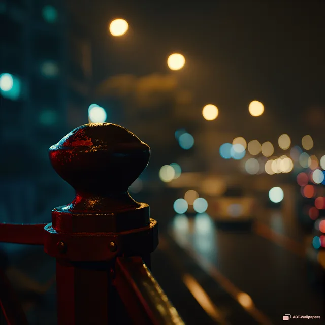 Rusted Iron Bokeh — Night city bokeh 4K wallpaper