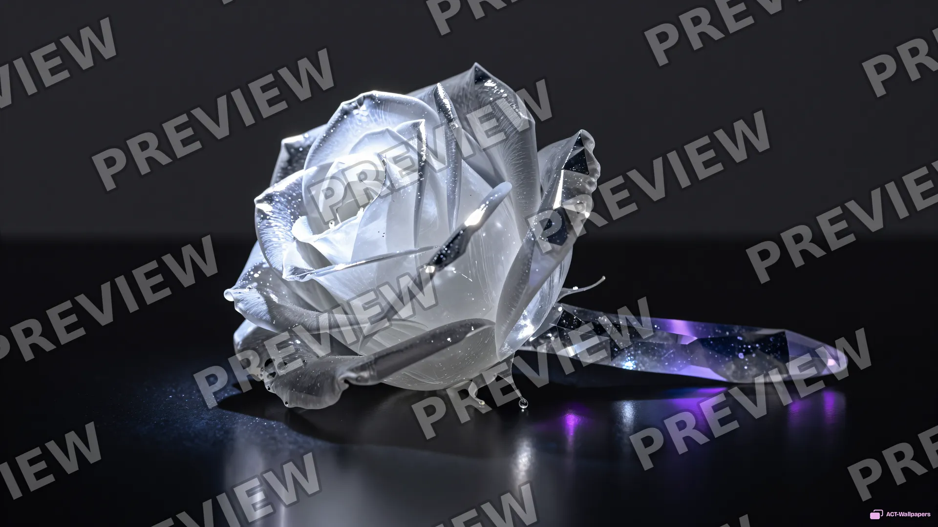 Smoky Quartz Rose — Crystal botanicals 4K wallpaper
