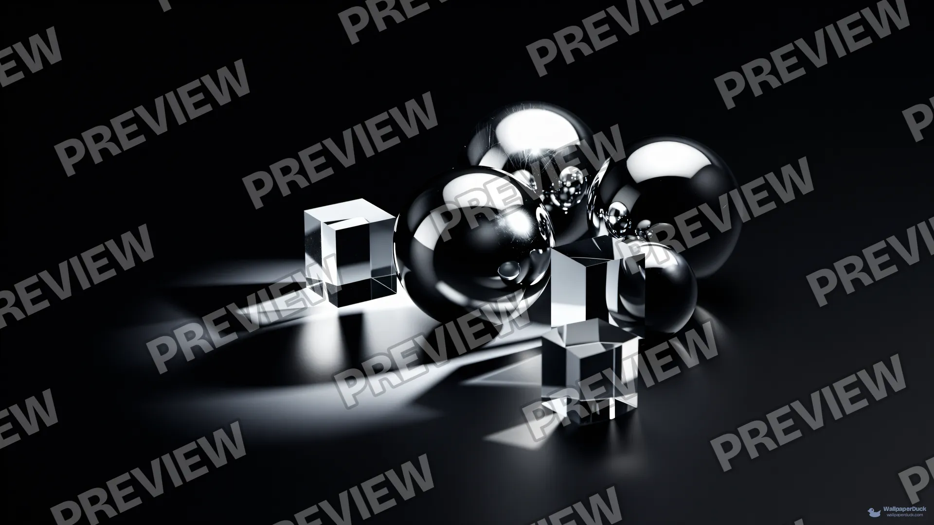 Chrome and Glass Still Life — Chrome & glass 4K wallpaper