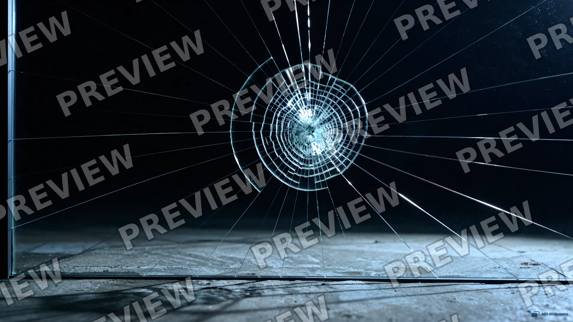 Shattered Moonlight Pane — Shattered glass 4K wallpaper
