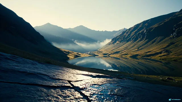 Alpine Basalt Morning — Nature landscapes 4K wallpaper