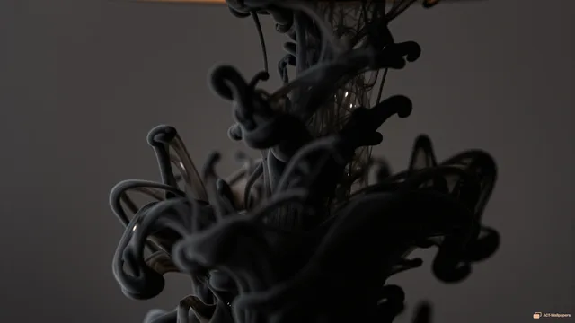 Ink Tendril Suspension — Dark fluid 4K wallpaper
