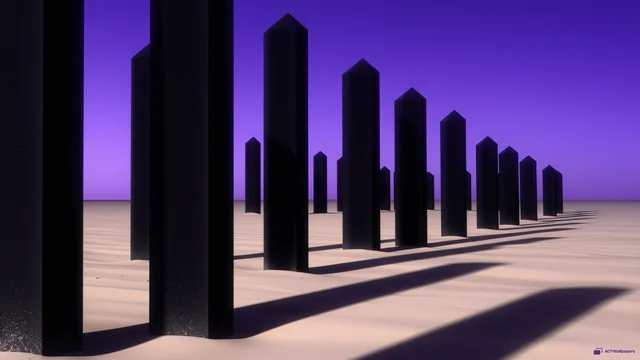 Carbon Lattice Twilight — Carbon columns 4K wallpaper