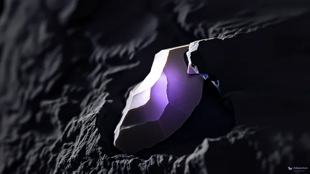 Amethyst Basalt Transmission — Crystals & minerals 4K wallpaper