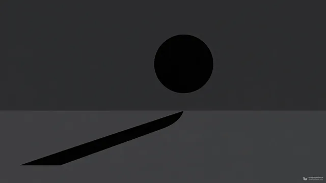 Ominous Black Void — Minimal geometric 4K wallpaper