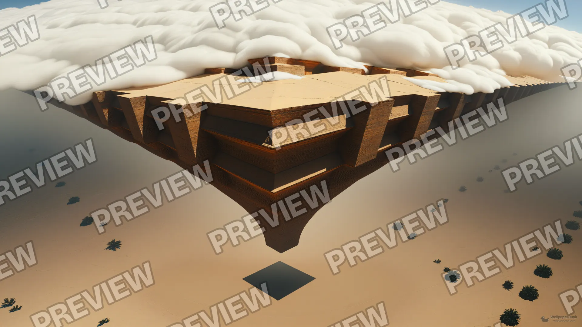 Inverted Ziggurat from Above — Ters Ziggurat 4K wallpaper