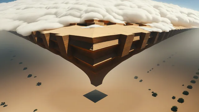 Inverted Ziggurat from Above — Ters Ziggurat 4K wallpaper