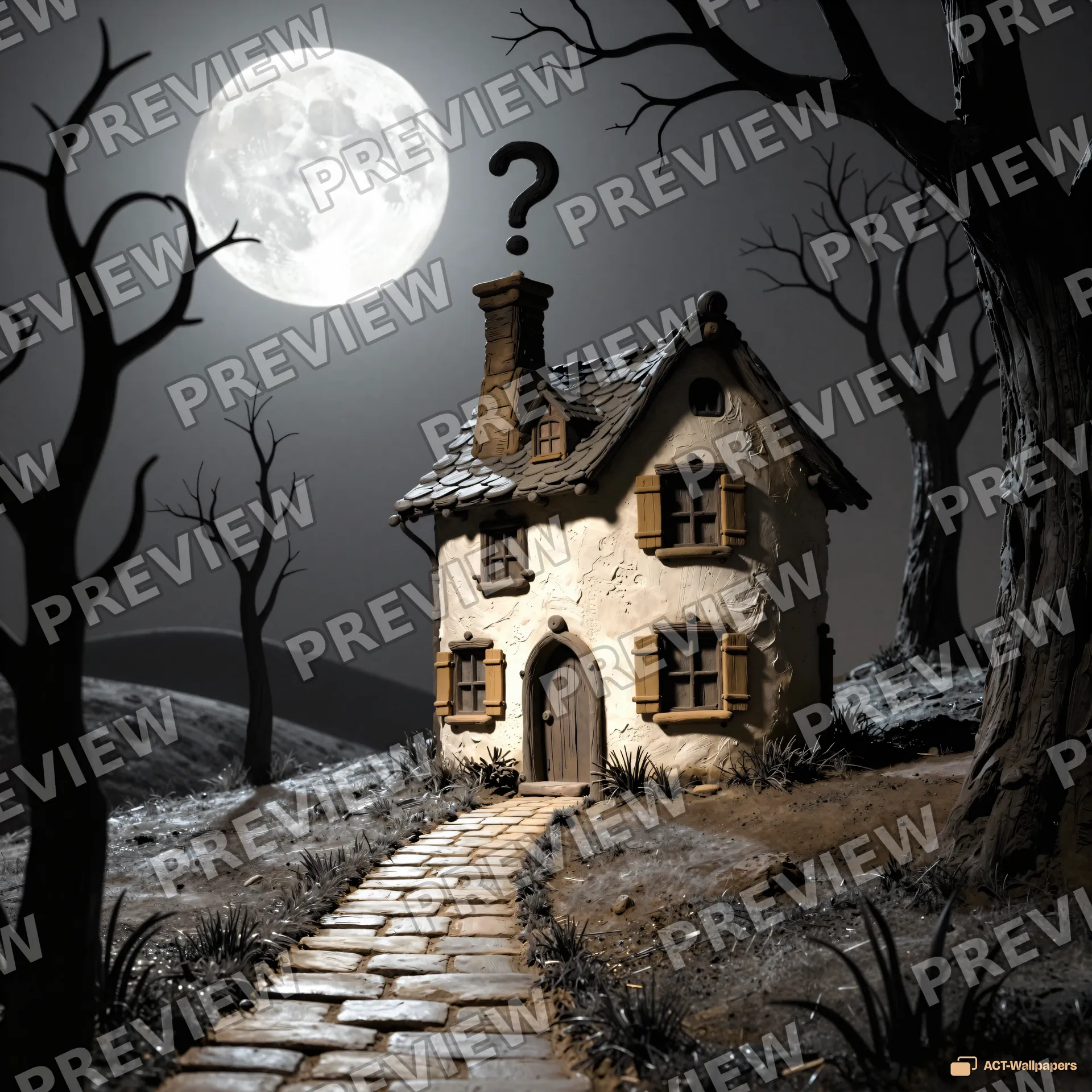 Whimsical Gothic Cottage — Gothic tale 4K wallpaper