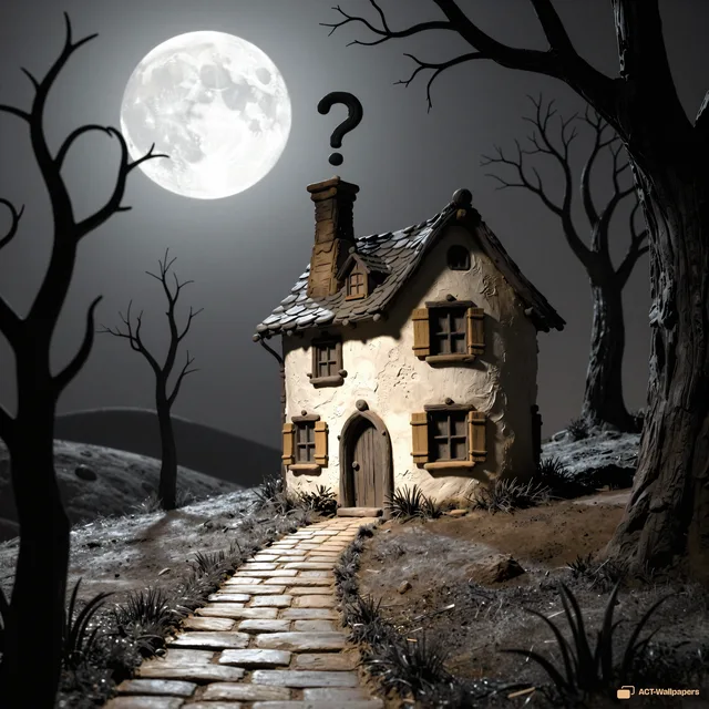 Whimsical Gothic Cottage — Gothic tale 4K wallpaper