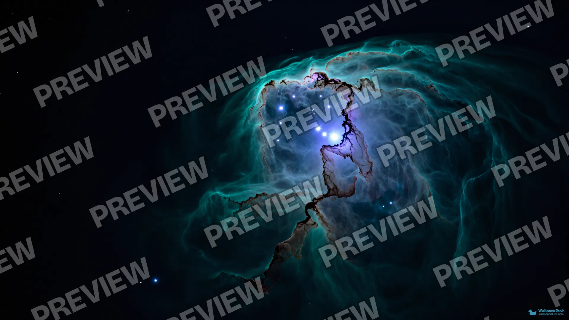 Cool Teal Reflection Cloud — Cosmic & astrophotography 4K wallpaper