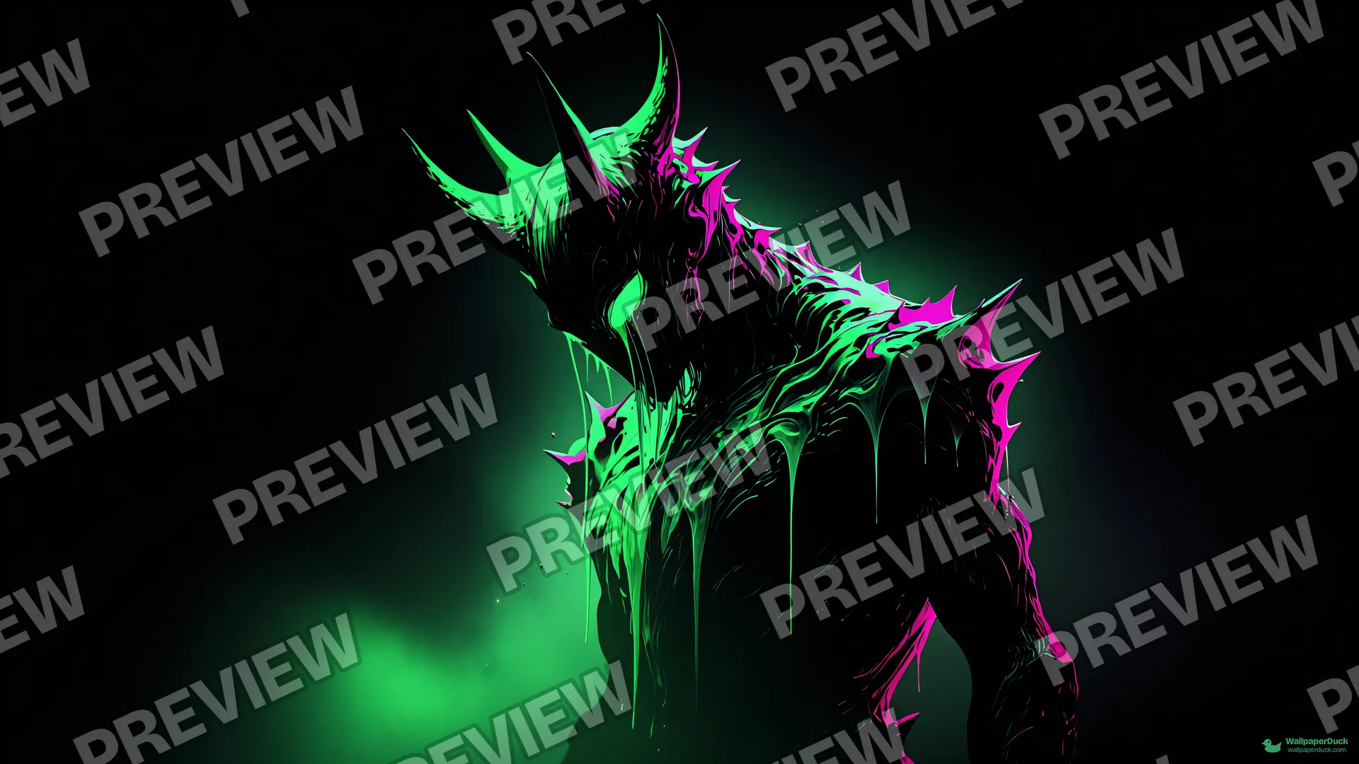 Neon Nightmare Silhouette — Neon nightmare 4K wallpaper