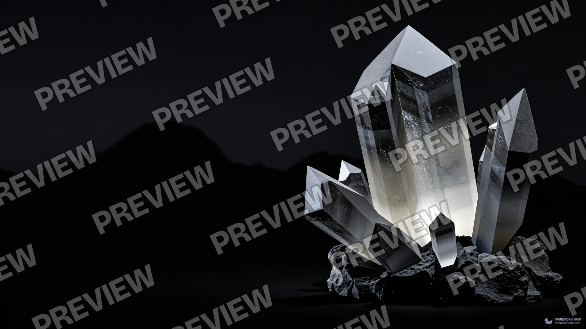 Obsidian Geode Glow — Crystals & minerals 4K wallpaper