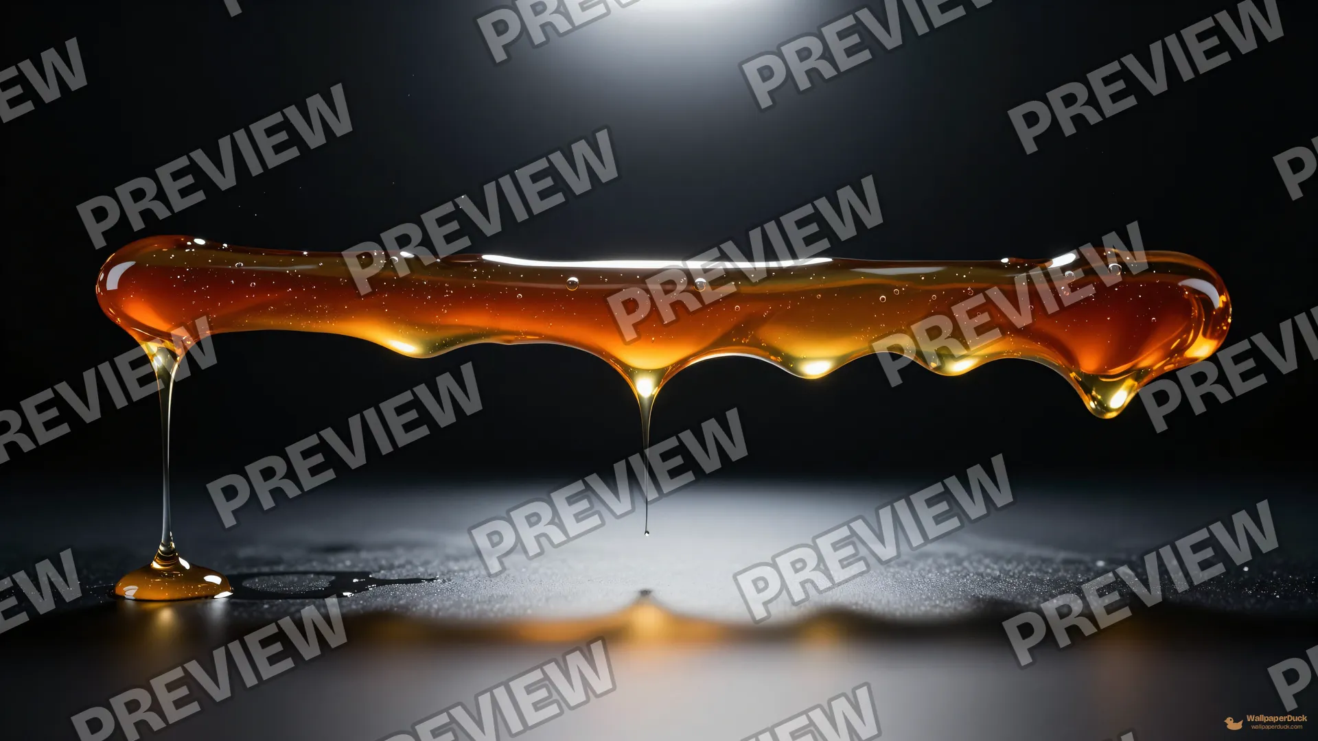 Amber Honey Ribbon — Abstract fluid 4K wallpaper