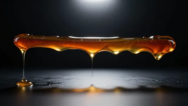 Amber Honey Ribbon — Abstract fluid 4K wallpaper