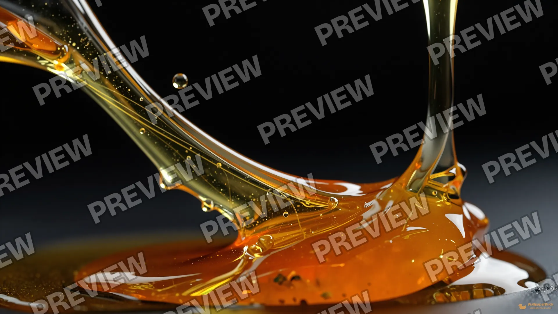 Amber Honey Ribbon — Abstract fluid 4K wallpaper