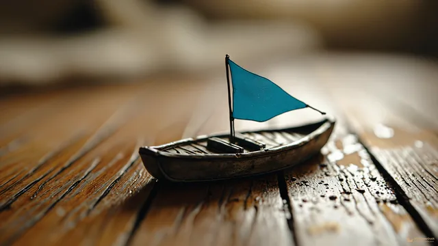 Tin Boat Puddle — Miniature worlds 4K wallpaper