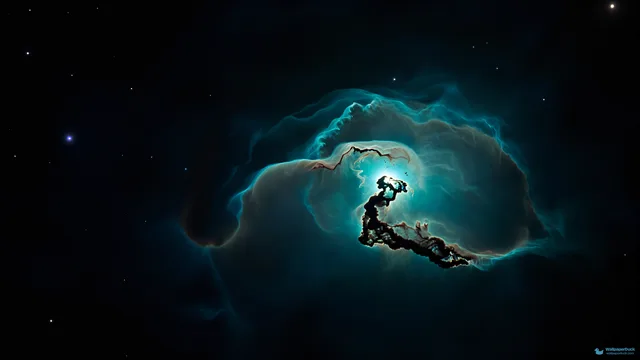 Teal Reflection Nebula — Cosmic & astrophotography 4K wallpaper