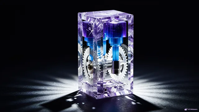Amethyst Valve Array — Crystal machines 4K wallpaper