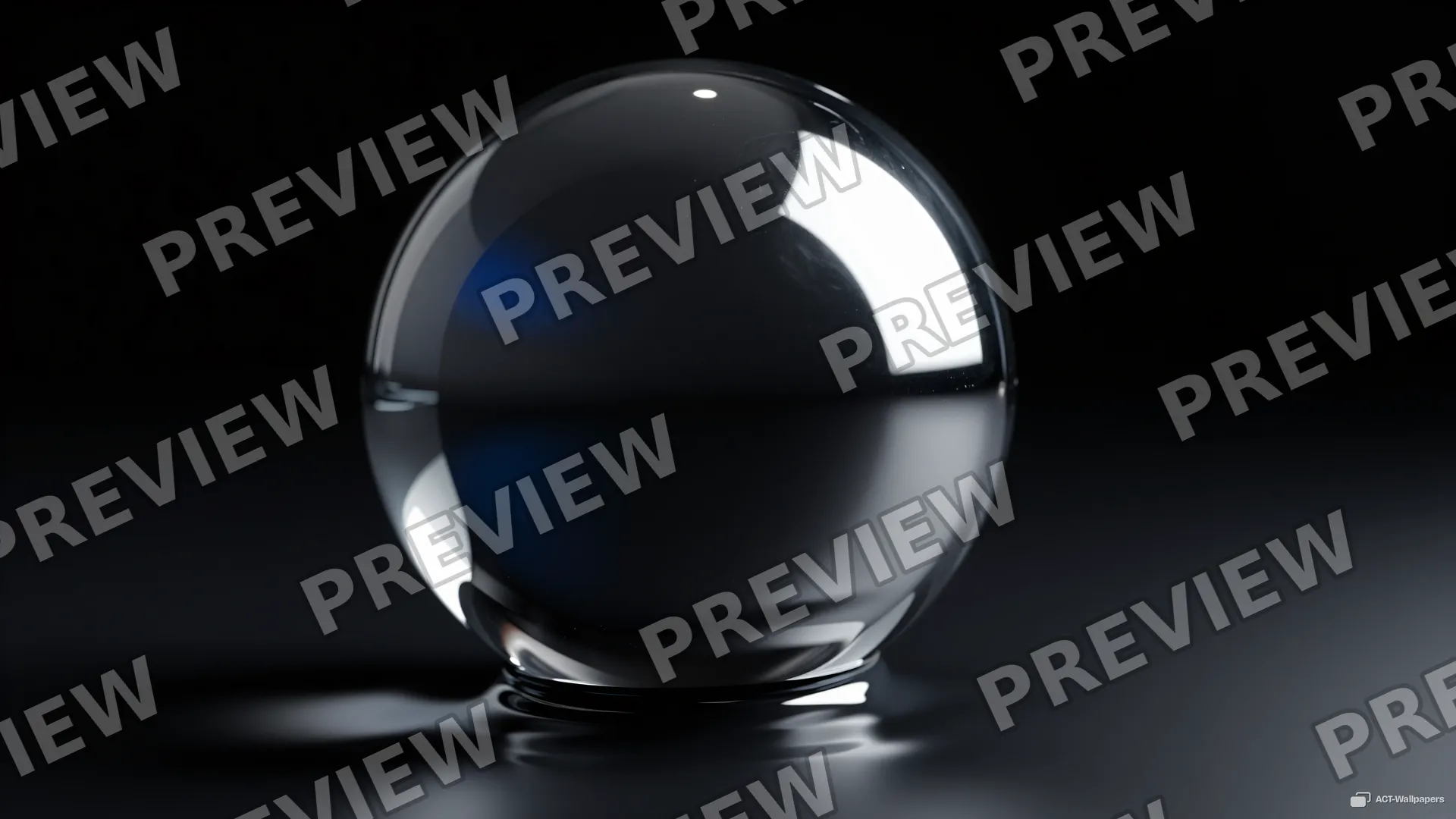 Mirror Sphere Void — Chrome texture 4K wallpaper
