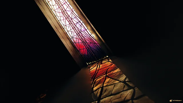 High Window Light — Stained-glass light 4K wallpaper