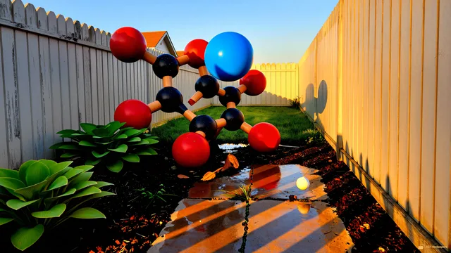 Caffeine in the Backyard — Molecule garden 4K wallpaper