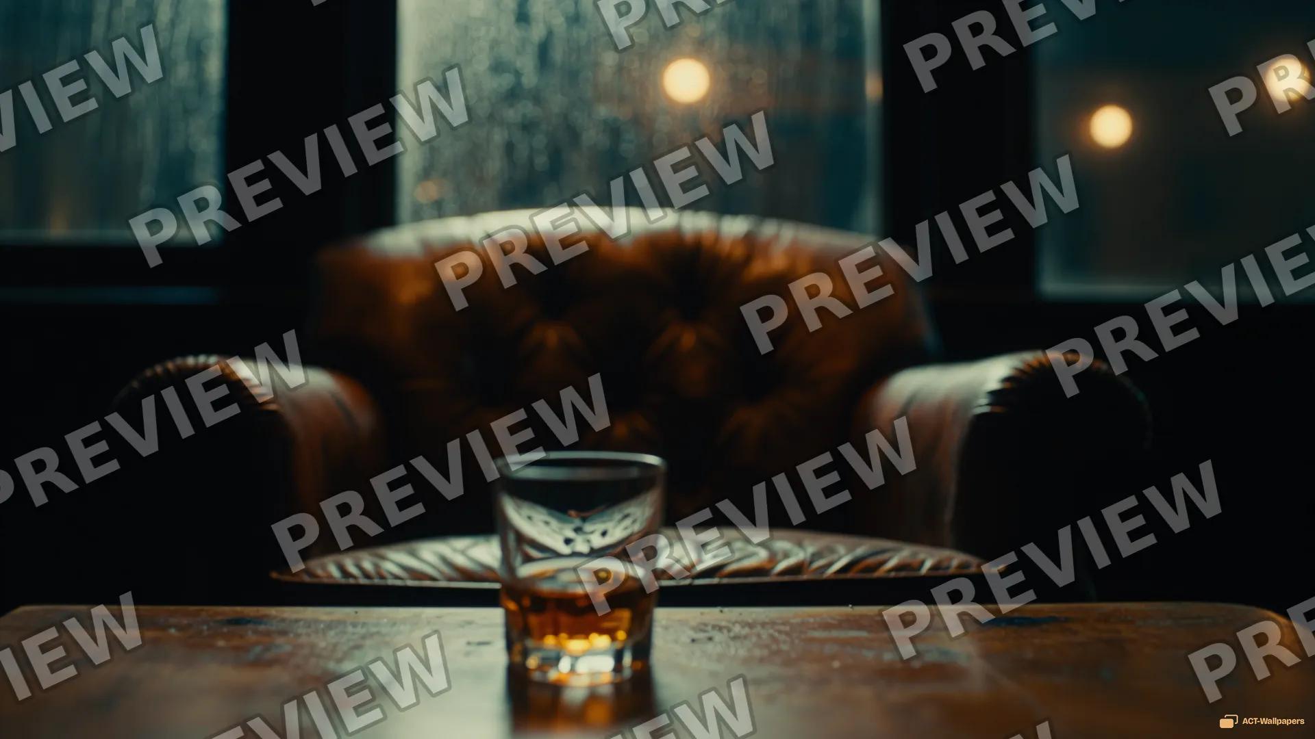 Rainy Night Bar Corner — Analog cinema 4K wallpaper