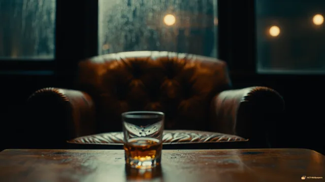 Rainy Night Bar Corner — Analog cinema 4K wallpaper