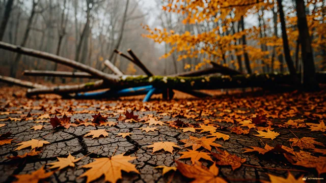 Autumn Understory Amber — Seasonal palette 4K wallpaper