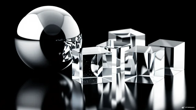 Chrome Spheres and Glass — Chrome & glass 4K wallpaper