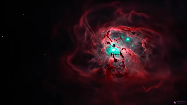 Granular Crimson Nebula Core — Cosmic & astrophotography 4K wallpaper