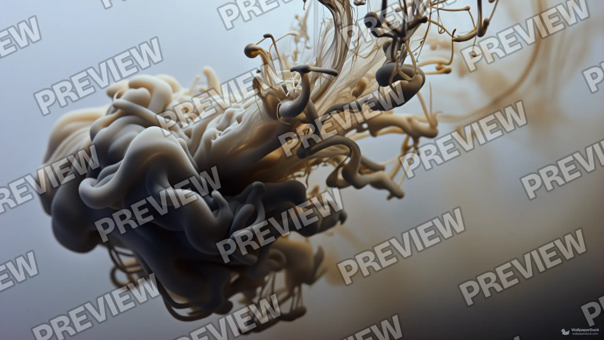 Ink Filament Dispersal — Abstract fluid 4K wallpaper