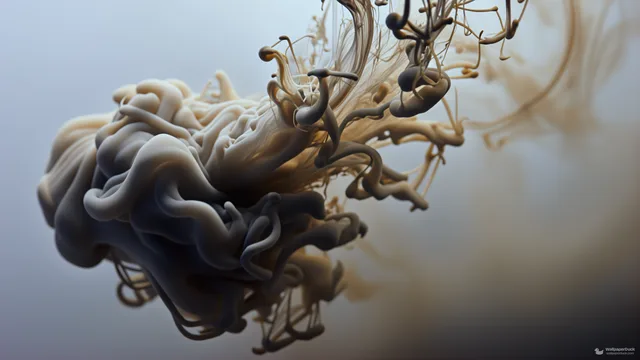Ink Filament Dispersal — Abstract fluid 4K wallpaper