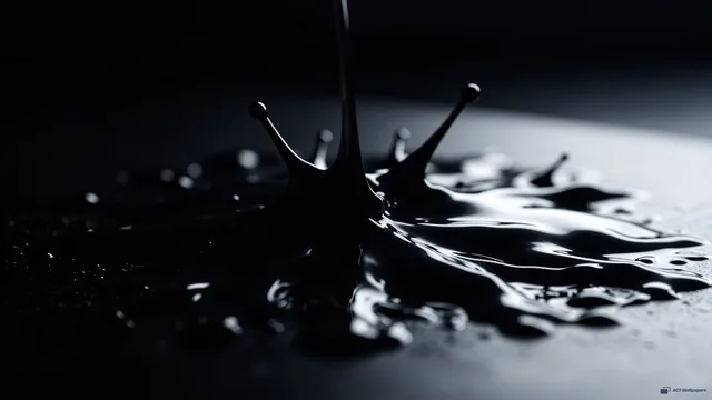 Viscous Oil Dispersion — Dark fluid 4K wallpaper