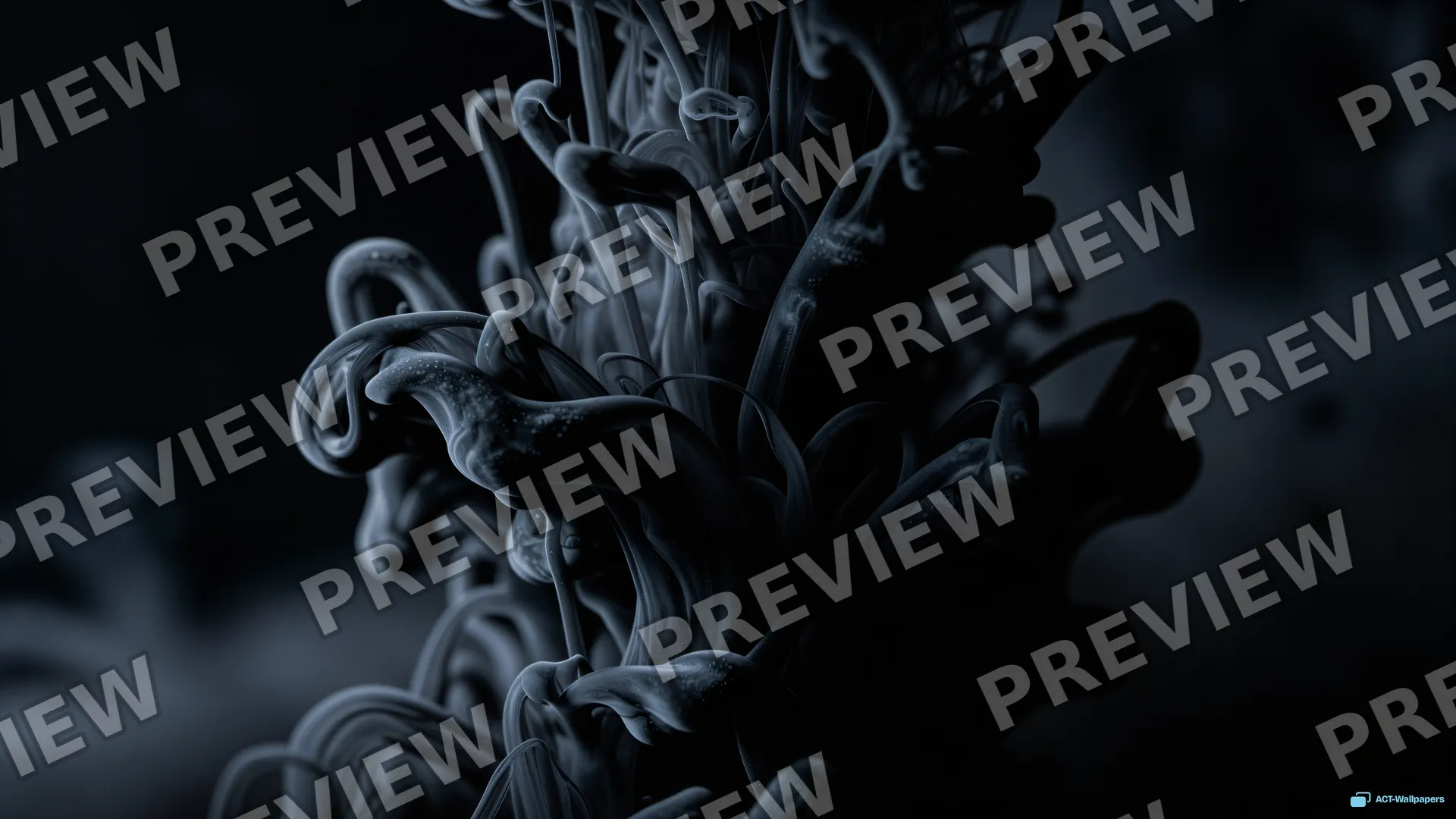 Viscous Ink Dispersal — Dark fluid 4K wallpaper