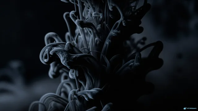 Viscous Ink Dispersal — Dark fluid 4K wallpaper