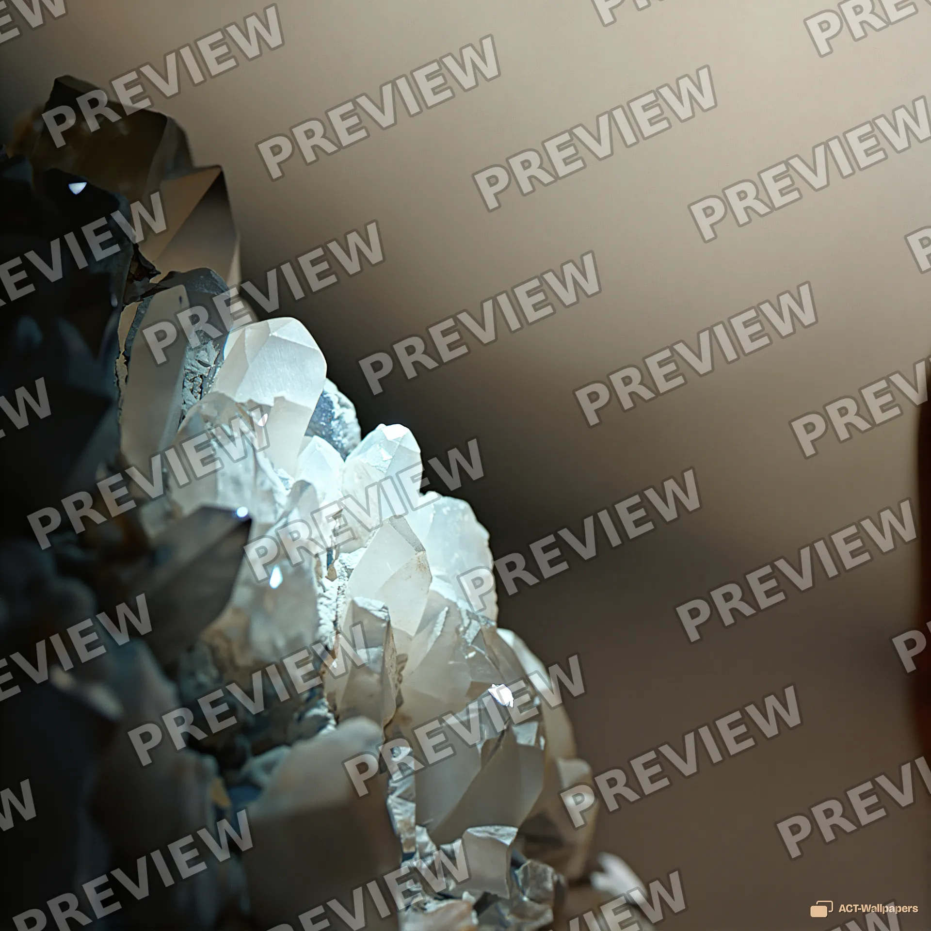 Basalt Quartz Transmission — Crystals & minerals 4K wallpaper