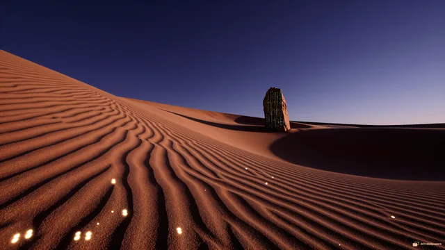 Binary Silicon Dunes — Desert 4K wallpaper